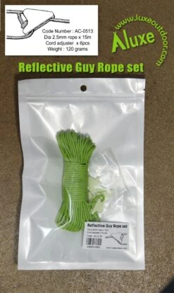 Luxe Outdoor Guy Rope Set -Magasin De Sports De Plein Air luxe outdoor reflective guy rope 1